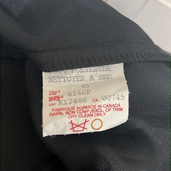 JS Collection Black Sequin Satin Formal  Prom Long Gown Dress Zip Back SZ 6P - Picture 9 of 10